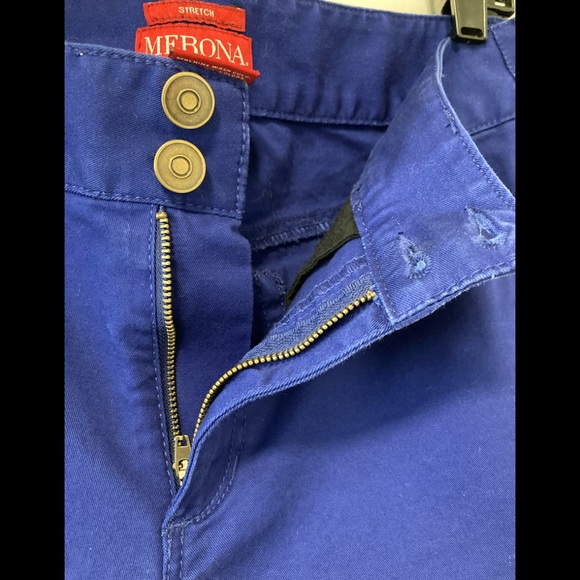 Merona Blue cropped stretch pants, woman size 6 - Picture 4 of 4